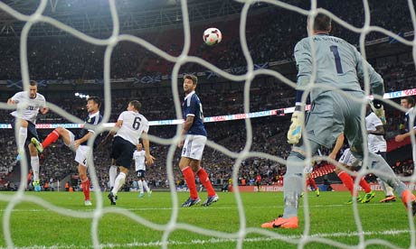 Rickie Lambert's first touch in international football