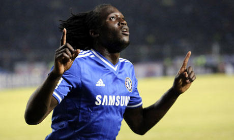 Romelu Lukaku, on loan at Everton