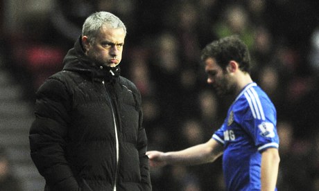 Juan Mata and Jose Mourinho