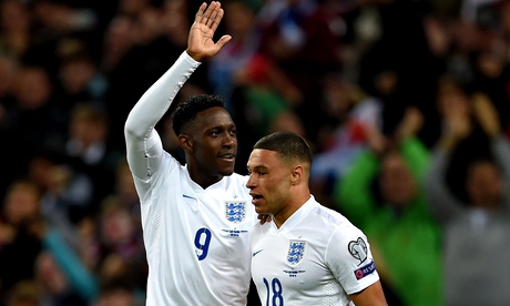Daniel Welbeck and Alex Oxlade-Chamberlain England v San Marino