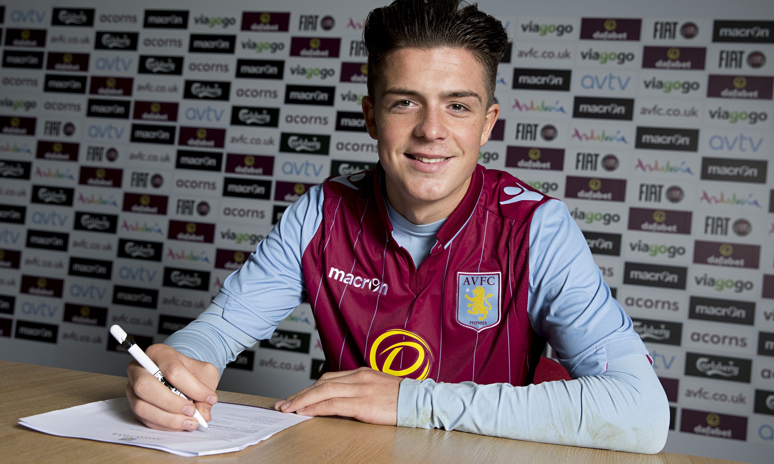 JACK GREALISH signs four-year deal with his boyhood club Aston.