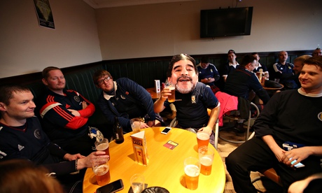 Scotland fans setting some mood, earlier