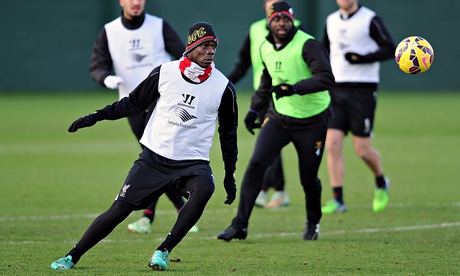 Mario Balotelli trains for Liverpool 
