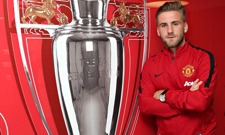 Shaw with the Premier League trophy