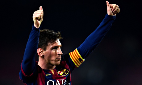 Lionel Messi of Barcelona