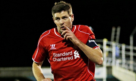 Liverpool's Steven Gerrard celebrates