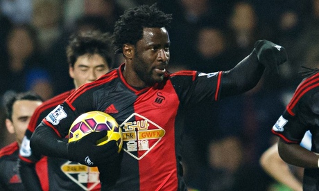 Swansea City forward Wilfried Bony