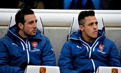 Santi Cazorla and Alexis Sanchez