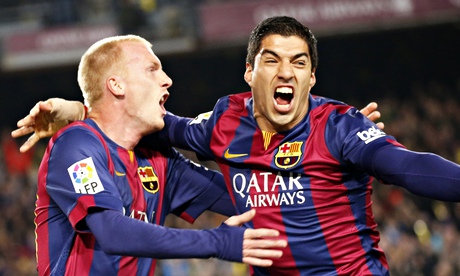 Luis Suárez Jérémy Mathieu Barcelona