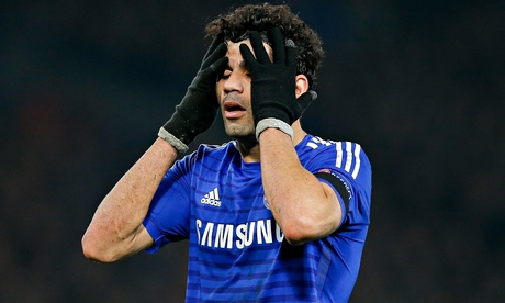 Diego Costa reflects Chelsea's dejection after going out of the Champions League to PSG.