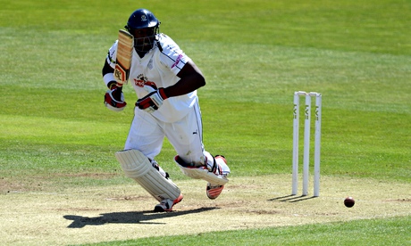 Michael Carberry shared a stand of 75 with his captain Jimmy Adams as Hampshire took the initiative 