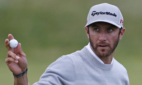 Dustin Johnson was a picture of studied calm amid the storms on the second day of the Open Champions
