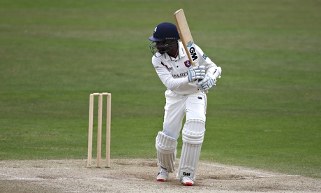Kent opener Daniel Bell-Drummond was one of two wickets to fall for the visitors in reply to Leicest