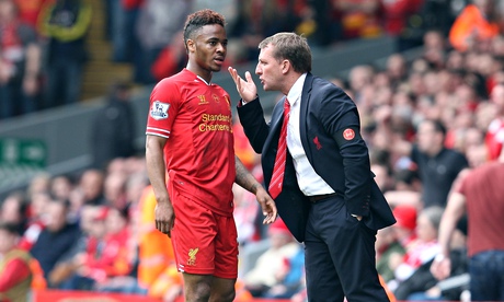 Raheem Sterling, left, seems to have fallen out irrevocably with Liverpool manager Brendan Rodgers.