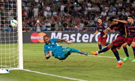 Pedro scores against Sevilla