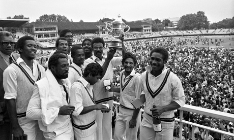 Clive Lloyd and the victorious West Indies team at Lord's after winning the 1979 World Cup