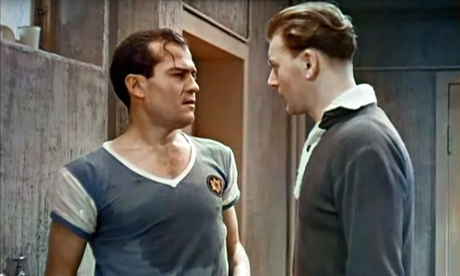 Gloria 03's Werner Fehling and goalkeeper Jupp Jäger