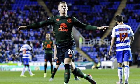Ross Barkley marked his 100th appearance for Everton with a memorable goal against Reading.