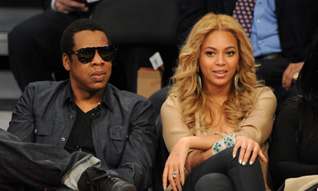 Beyonc Knowles and Jay Z attend the 2011 NBA AllStar Game in LA
