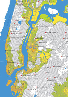 New York City Hurricane Irene evacuation map