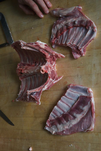 Gallery Butchering a lamb carcass: Lamb butchery