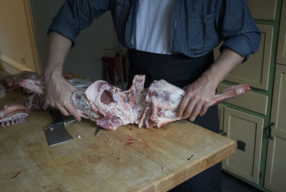 Gallery Butchering a lamb carcass: Lamb butchery