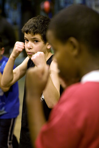 Gallery All Stars Boxing Gym: Young boxers raise their fists