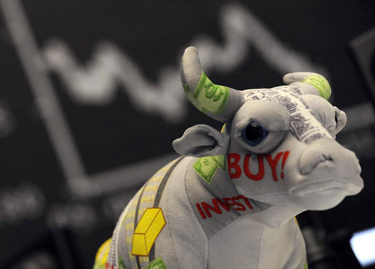 Gallery November 20 2008: Frankfurt, Germany: A mascot called 'cash-cow'