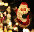 Christmas decorations on a house near Reading
