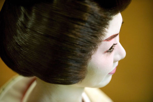 Gallery November 24 2008: Ome, Japan: A geisha before a cultural performance