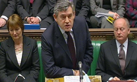 Gordon Brown speaks during Prime Minister's Questions