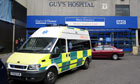 Ambulance at Guy's hospital