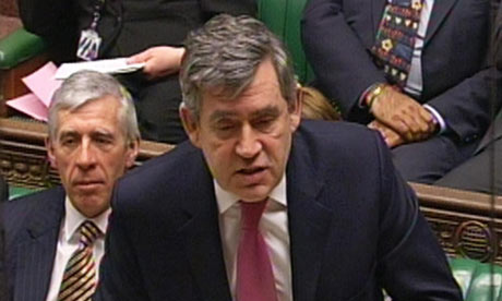 Gordon Brown speaks during Prime Minister's Questions