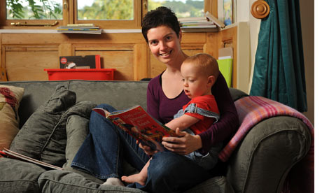 Louise Tickle with her 18-month-old son, Sam