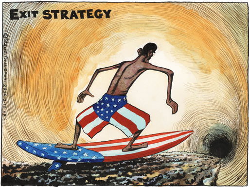 EXIT STRATEGY - Barack Obama's war: the final push in Afghanistan by Steve Bell