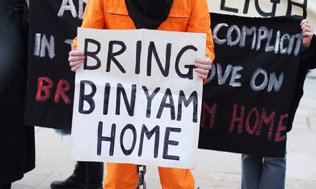 Protest in support of Guantanamo detainee Binyam Mohamed