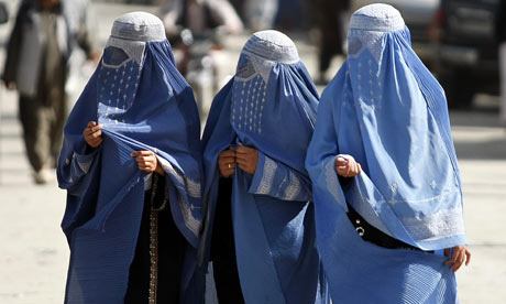 Women in Islamic dress, wearing the burka, Afghanistan