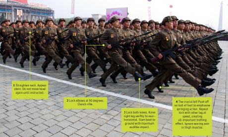 north korean women marching. North Korea#39;s ruling elite