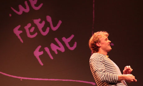 Writing on the wall ... Pilot Theatre's Shift Happens conference.