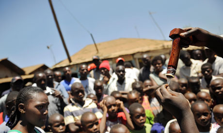 Residents of Africa's largest slum watch