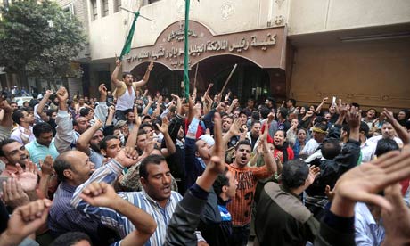 Coptic Christian youths protest
