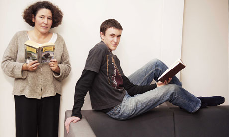 Francesca Simon and her son Josh