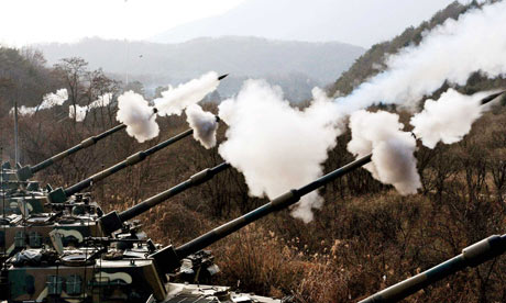 north korean army weapons. South Korean military drills
