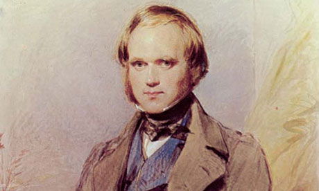A chalk and watercolour drawing of Charles Darwin in 1840