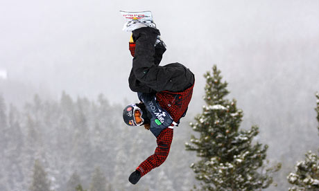 cool snowboarding tricks. snowboarder Shaun White