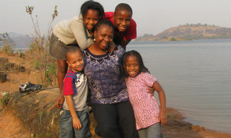 lola-shoneyin-and-children