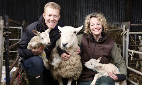 Kate Humble and Adam Henson in Lambing Live Photograph BBC