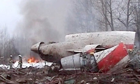 crash smolensk plane 2010 polish president russia wreckage advisers victims among leading guardian poland apr