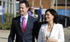 Nick Clegg, and his wife Miriam González Durántez visit Kingston hospital, south-west London.
