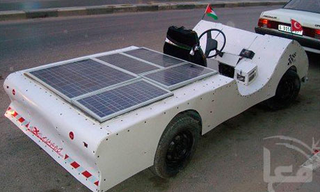 solar power cars. the solar car built by
